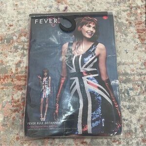 Ginger Spice Britannia Fever Brand Halloween Costume NWT L